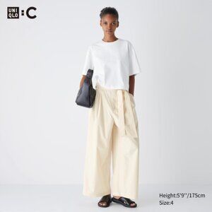 UNIQLO Belted Ankle Wide Pants Size 6